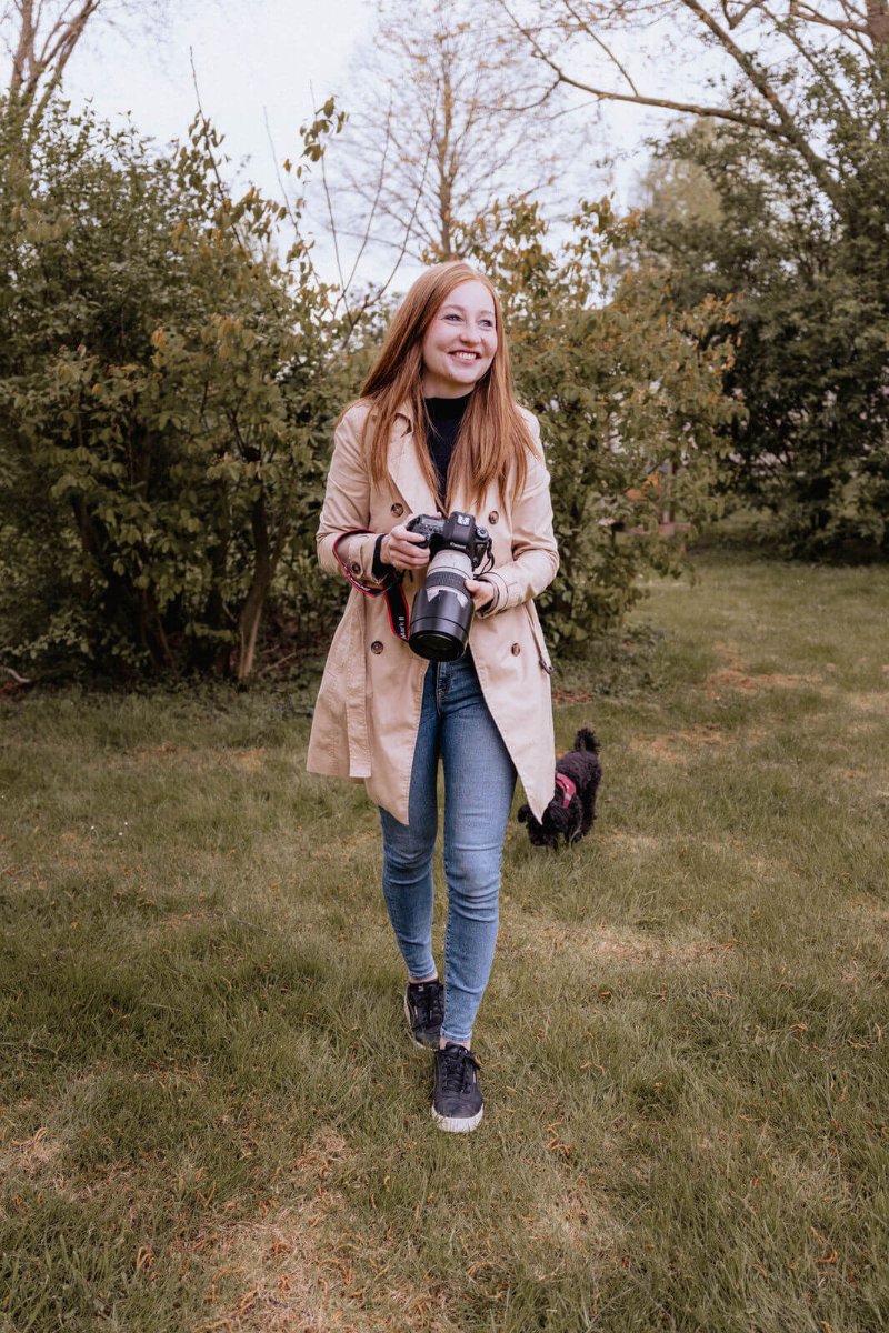 Christin beim Fotoshooting