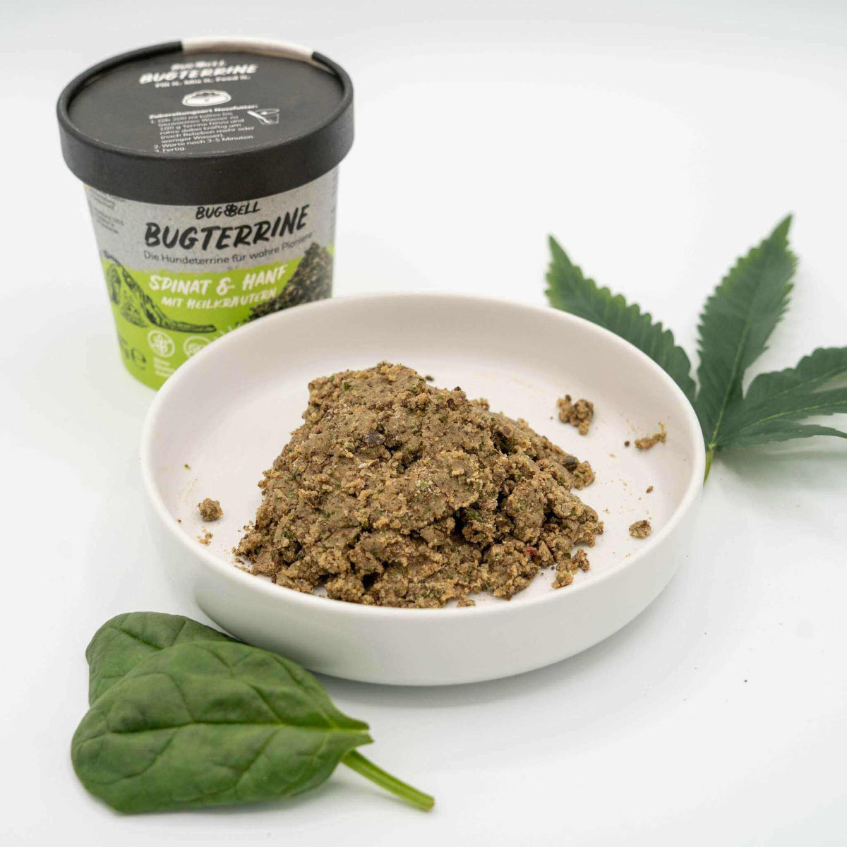 Nassfutter zum Anrühren MagicRelax mit Spinat und Hanf