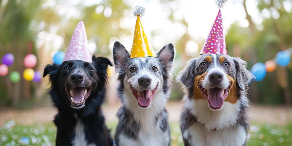 Glückliche Hunde bekommen BugBell Hundefutter