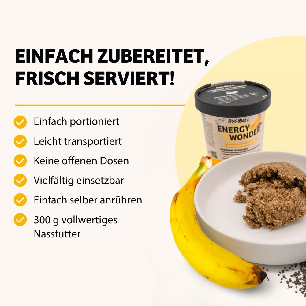 Nassfutter zum Anrühren Bulletpoints EnergyWonder