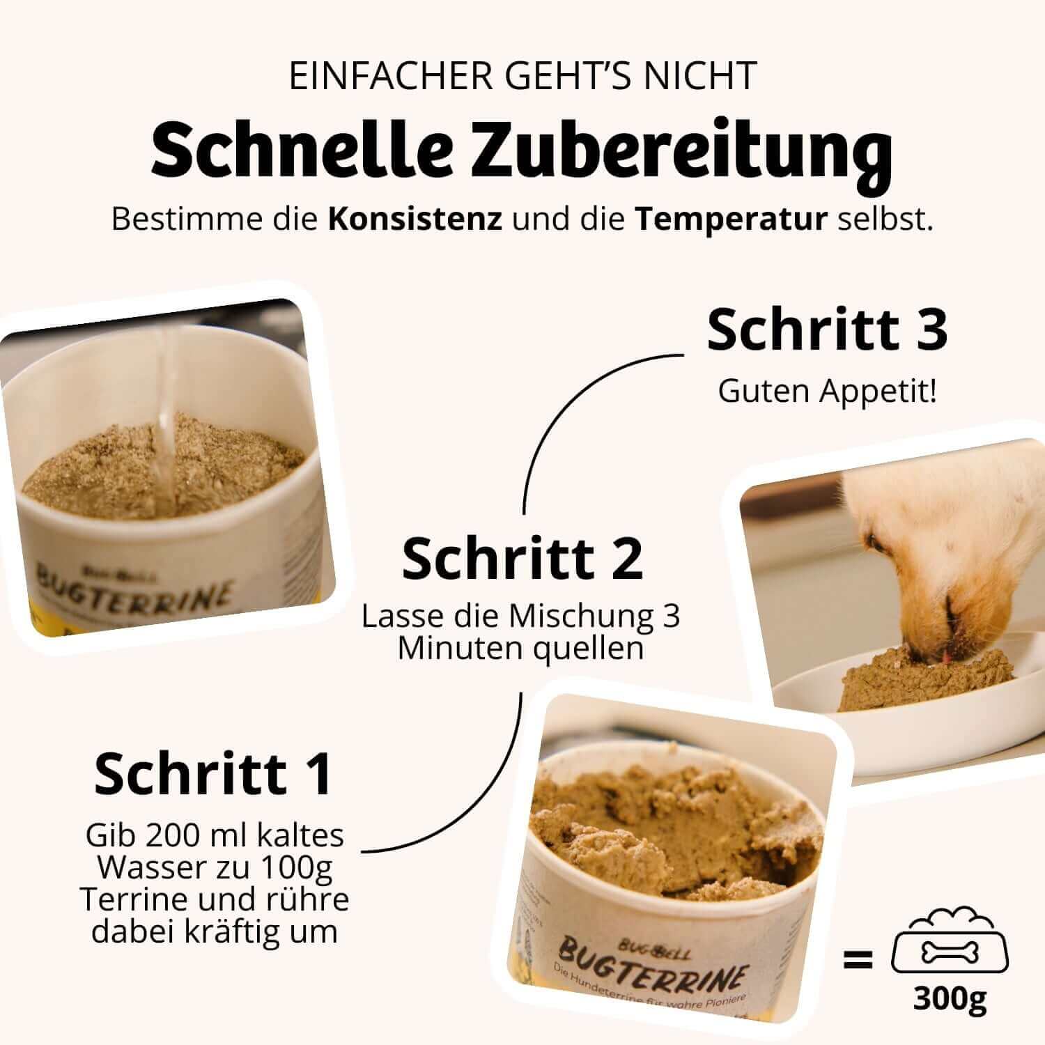 Nassfutter zum Anrühren Zubereitung