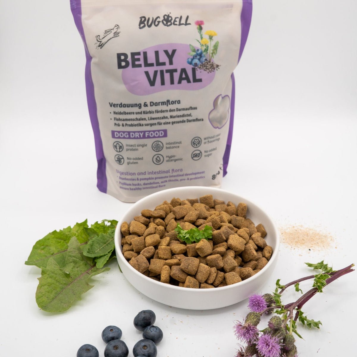 Trockenfutter für Hunde mit sensiblem Magen, Durchfall oder Erbrechen 5x800g (4kg)