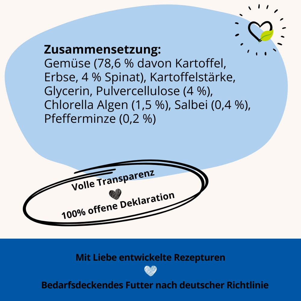 Pflanzliche Inhaltsstoffe Knabbersticks von BugBell