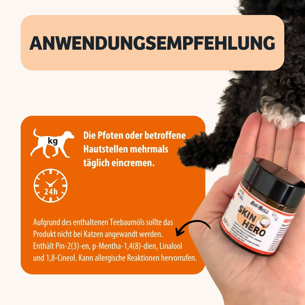 Anwendungsempfehlung Pfotenbalsam