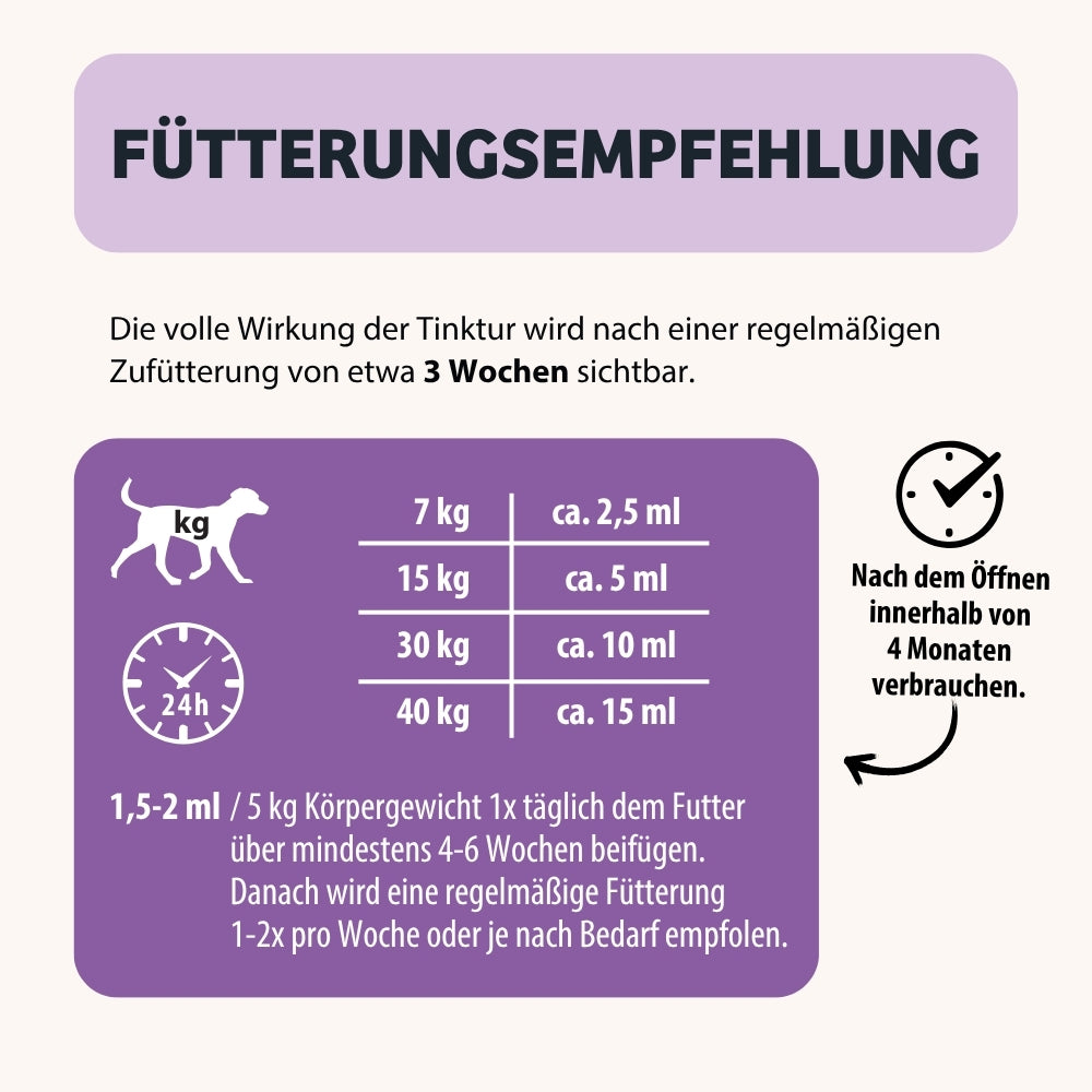 Fütterungsempfehlung, Leicht und magenschonendes Darm Elixier