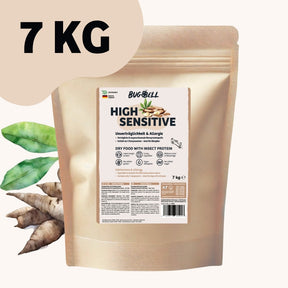 7kg BugBell HighSensitive Trockenfutter: Hypoallergenes Trockenfutter für Hunde mit Allergien und Unverträglichkeiten. Mit hochwertigem Insektenprotein, leicht verdaulich und ohne künstliche Zusätze. Ideal für empfindliche Mägen und eine gesunde Ernährung.