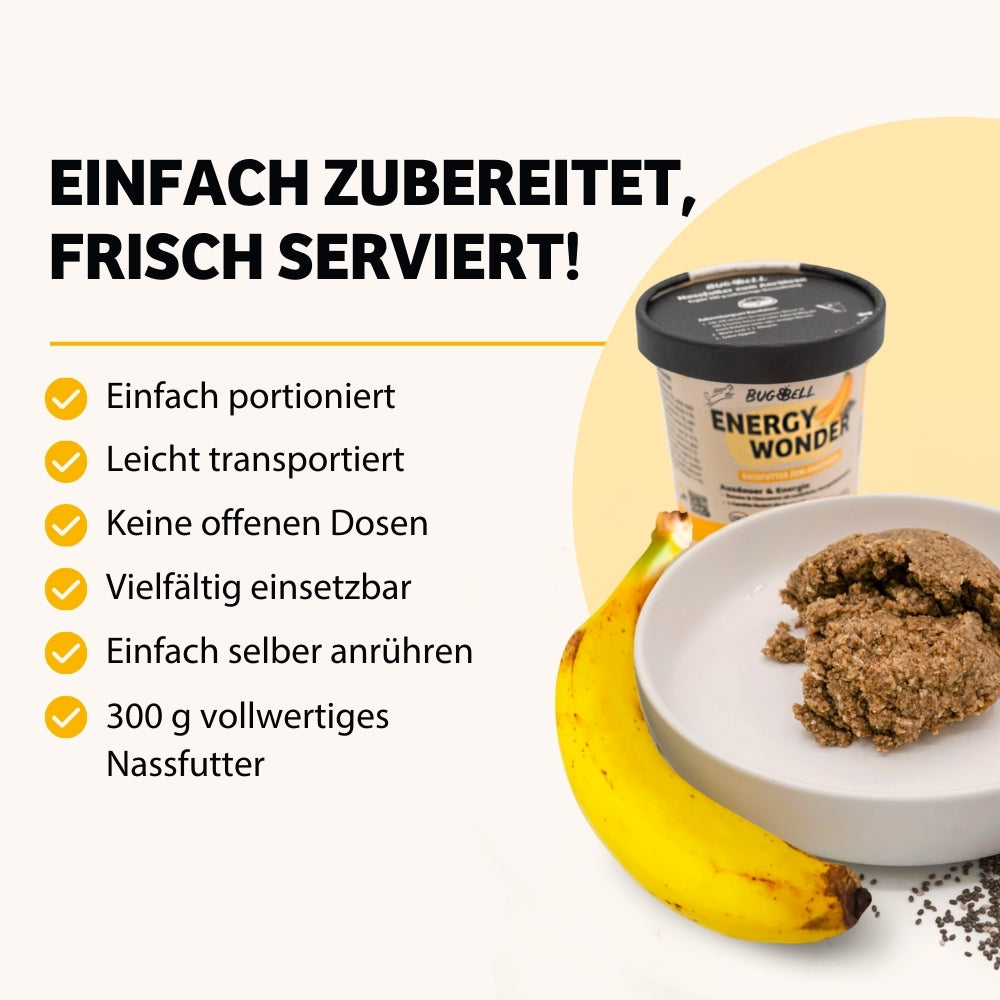 Nassfutter zum Anrühren Bulletpoints EnergyWonder