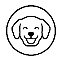 glücklicher Hund Symbol